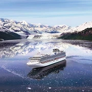 Princess Cruise Ship In Glacier Bay Alaska