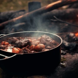 eating beaver stew