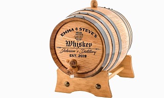 Whiskey Gifts gifts for whiskey lovers including a personalzied aging barrel